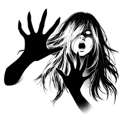 a scared FEMALE 