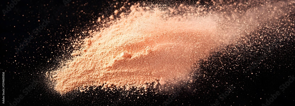 Canvas Prints a soft scattering of translucent face powder catching the light delicately on an isolate background