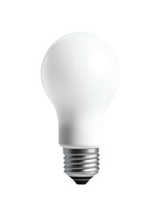 White LED Lightbulb on Transparent Background