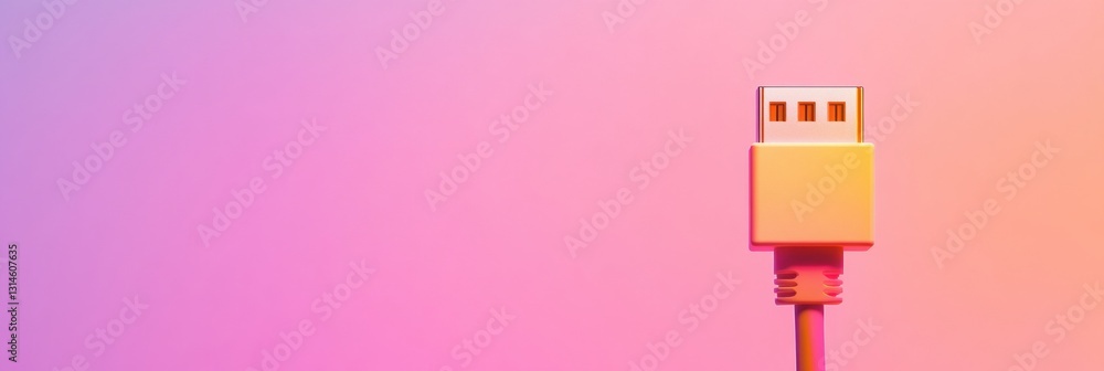 Aufkleber Network cable with internet symbol on a soft gradient background representing modern connectivity services and availability for text placement