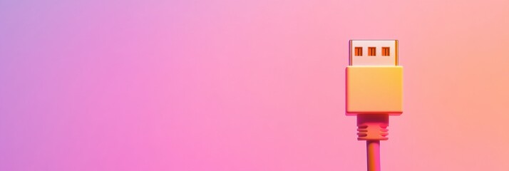 Network cable with internet symbol on a soft gradient background representing modern connectivity services and availability for text placement