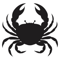 vector illustration of a crab silhouette