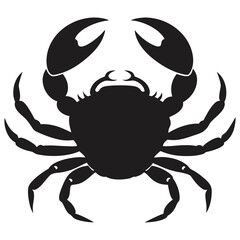 vector illustration of a crab silhouette