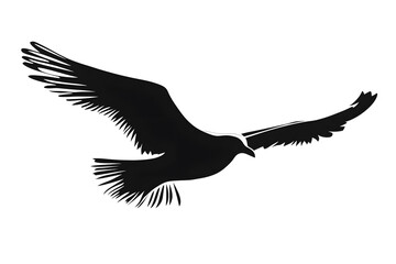 Obraz premium Bird Soaring: Wings Spread Wide in Flight, Majestically