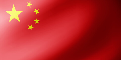 Waving flag of China. National flag of China background