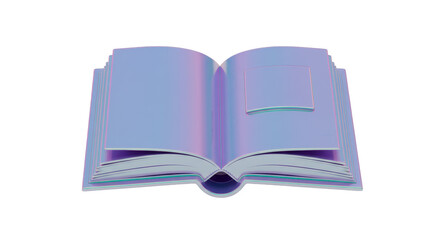 Isolated Stacked Opened Book