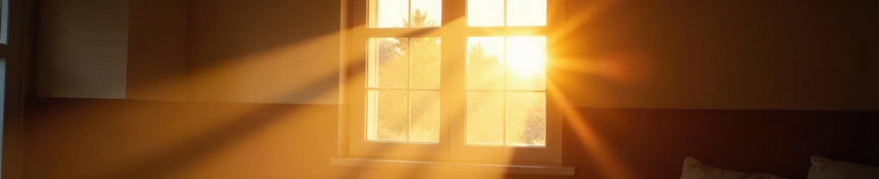 Luz intensa de rayo de luz que entra por la ventana, Natural Light, Window, Sunbeam