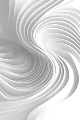 Flowing Curves of Abstract Architecture in a Modern Design with a Clean White Background and a Smooth Elegant Style for Creative Projects