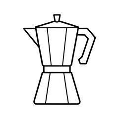 Coffee maker line art illustration