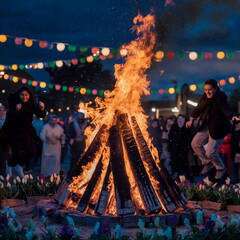 Persian nowruz ritual fire