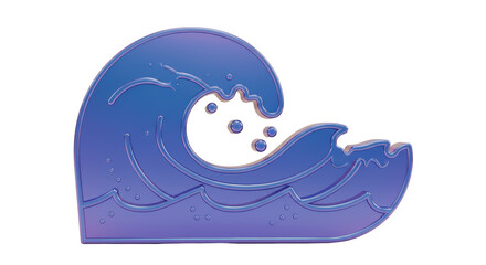 Isolated Blue Wave Design
