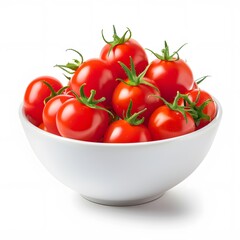 Fresh Red Tomatoes in a White Bowl for Culinary Use and Recipes