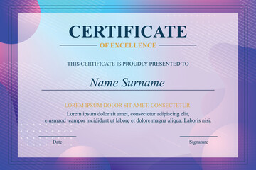 Abstract Gradient Certificate Design, Award, Achievement, Background, Template