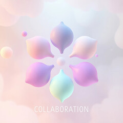 Fototapeta premium teamwork and collaboration concept illustration