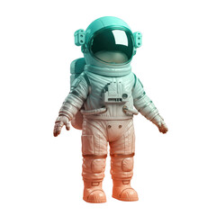 Isolated Holographic Astronaut Kid