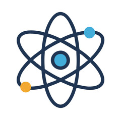 atom icon isolated on white background