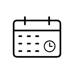 Time table calendar icon vector