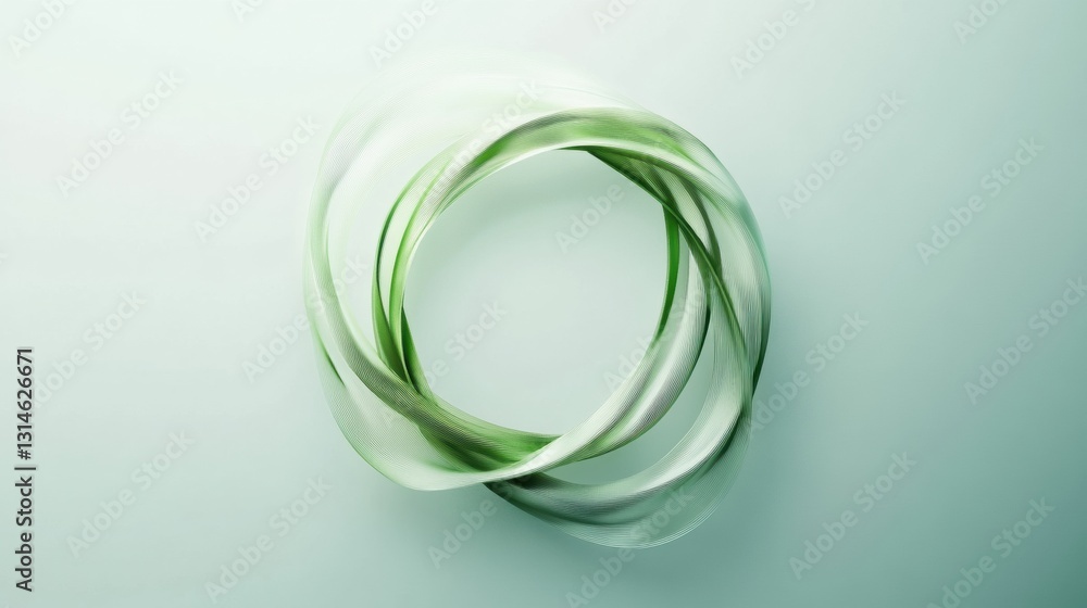 Aufkleber circular recycling loop design symbolizes sustainable consumption with minimalistic background suita