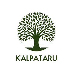 Obraz premium vector tree logo with green leaves 