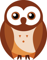 Barn Owl with big round eyes vector illustration