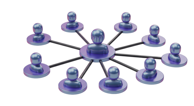 Isolated Radial Connection of People