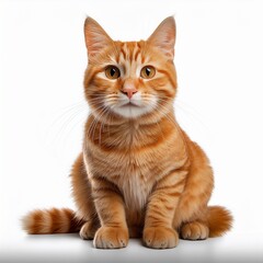 Obraz premium Maine coon kitten on white background