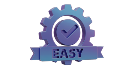 Isolated Easy Checkmark in Gear Mechanism
