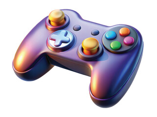 Vibrant 3D Gaming Controller with Colorful Buttons