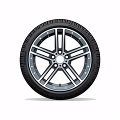 car tire isolated on white