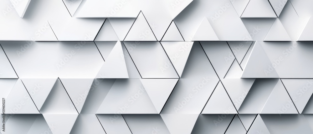 Poster abstract geometric background with white triangles in modern style for architectural design