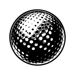Golf ball icon. Golf ball isolated icon. Golf ball symbol. Black vector illustration