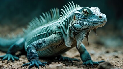 Obraz premium Close-up of a terrestrial iguana.