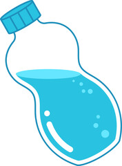 water bottle cartoon vector illustration