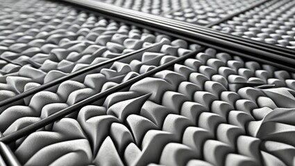 Obraz premium Close-up of a clean air filter featuring wire supports.