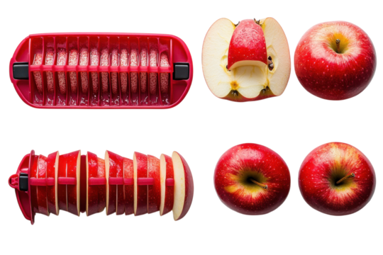 Apple slicer and corer combo isolated on transparent background