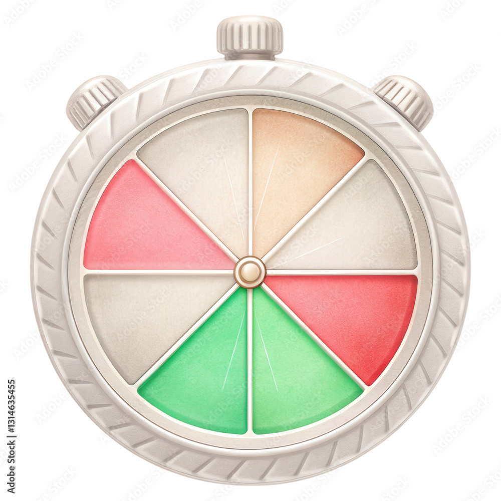 Poster a visual guide to balancing productivity using a time management wheel concept.