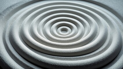 Circle in sand. Background scene of a Zen garden.