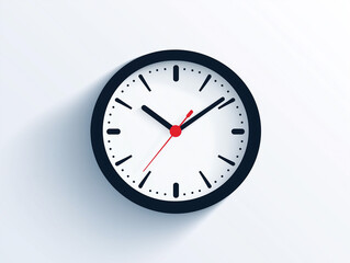 clock on a white background