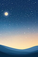 Naklejka premium Midnight sky filled with cosmic stars in a minimal abstract composition