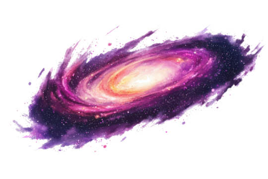 Andromeda Galaxy isolated clipart with transparent background