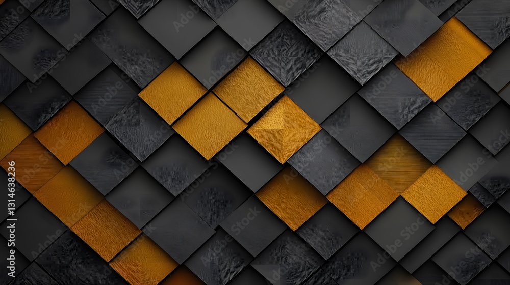 Poster an isometric abstract background with geometric shapes in a futuristic style, representing modern an