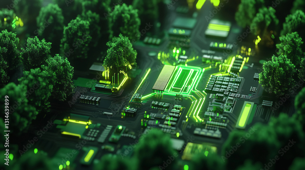 Poster recycle electronics and conservation are driven by technology through integrated circuits and innova