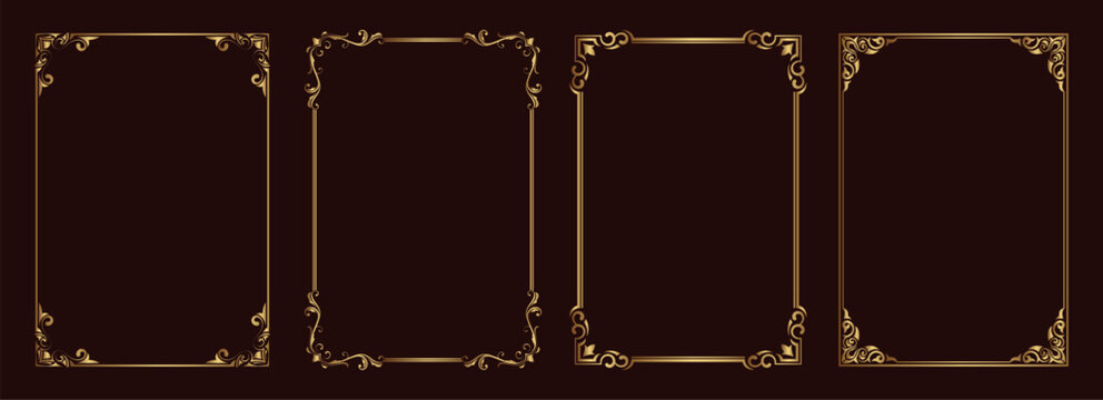 Gold Decorative Portrait Frame Set