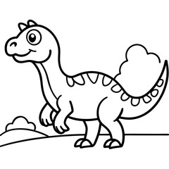 Obraz premium A vector dinosaur cartoon 