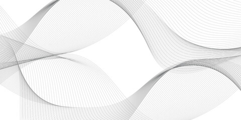 Digital futuristic technology concept banner background. Wave business curve lines on transparent background. Abstract wavy ocean line and future technology, business, voice, sound, music, poster