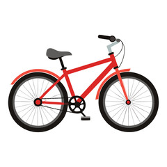 A Classic Red Bicycle Illustration Perfect for Summertime Adventures