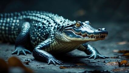 Fototapeta premium Caiman crocodilus (Crocodilia)