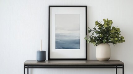 Fototapeta premium Serene Coastal Abstract Art Print in Modern Home Decor