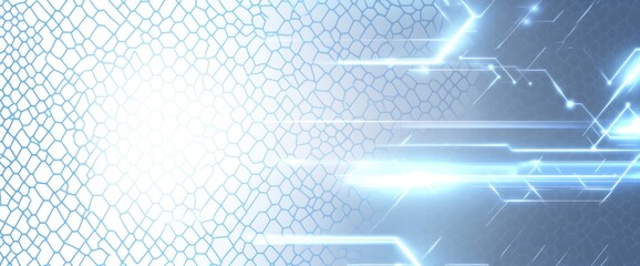 Obraz premium Abstract tech background with glowing lines and network pattern.