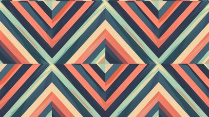 Unique Seamless Geometric Pattern Embodying Hipster Memphis Aesthetic